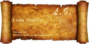 Luda Iván névjegykártya